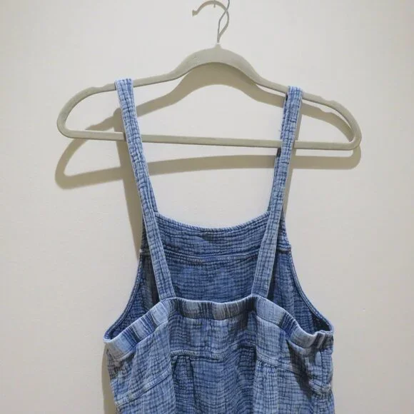 ANTHROPOLOGIE LA BIZ Maronie Relaxed Gauze Shortalls in Light Blue Medium Beachy - Picture 12 of 16